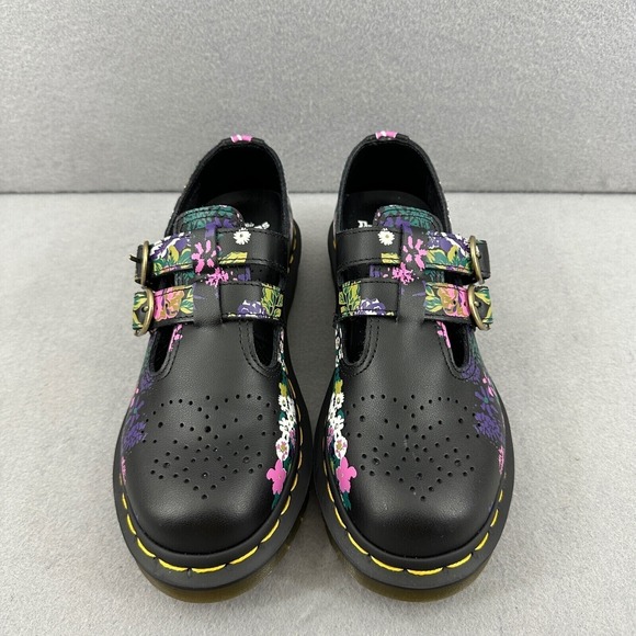Dr. Martens 8065 Mary Jane Floral Leather Shoes Comfortable Black Size US 5 NWOT - Picture 14 of 16